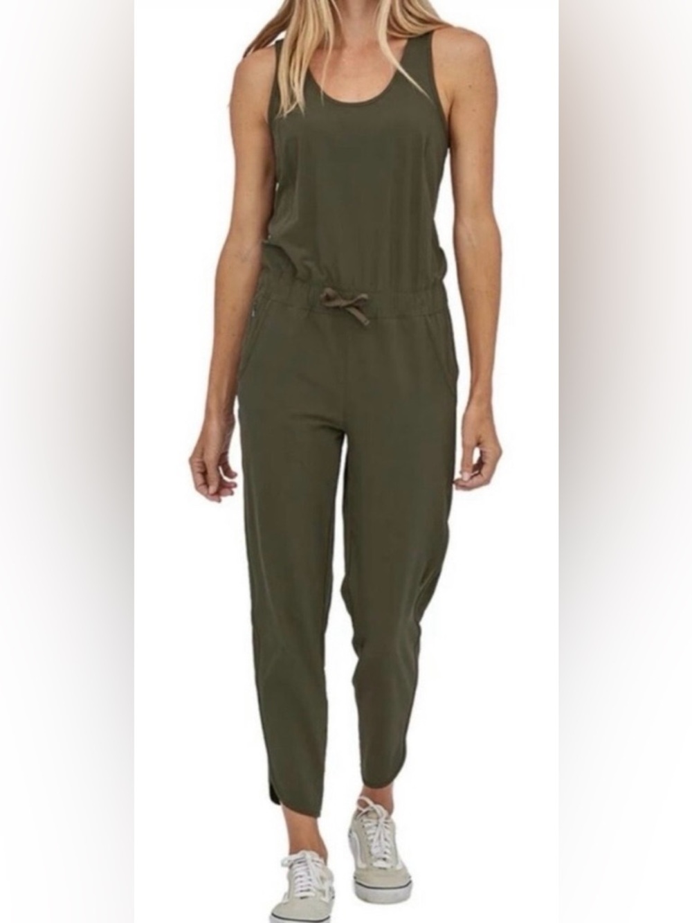 Patagonia Fleetwith Romper Athleisure Jumpsuit Green $139 MSRP